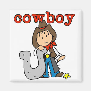 Hoefijzer Cowboy Tshirts en Gifts Magneet