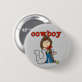 Hoefijzer Cowboy Tshirts en Gifts Ronde Button 5,7 Cm (Voorkant /achterkant)