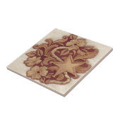 hoefijzer cowboy western land floral tegeltje (Zijkant)