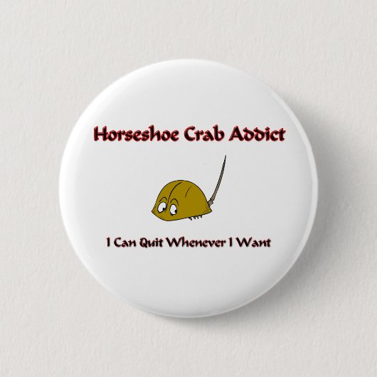 Hoefijzer Crab Addict Ronde Button 5,7 Cm (Voorkant)