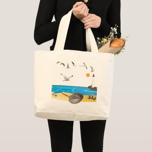Hoefijzer Crab Beach Canvas tas (Voorkant (product))