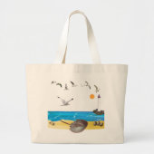 Hoefijzer Crab Beach Canvas tas (Voorkant)