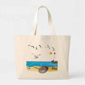 Hoefijzer Crab Beach Canvas tas