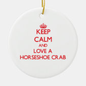 Hoefijzer Crab Keramisch Ornament (Voorkant)
