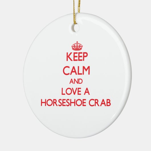 Hoefijzer Crab Keramisch Ornament (Links)