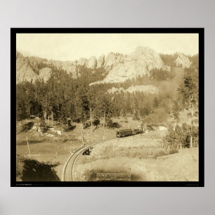 Hoefijzer Curve Buckhorn Mountain SD 1891 Poster