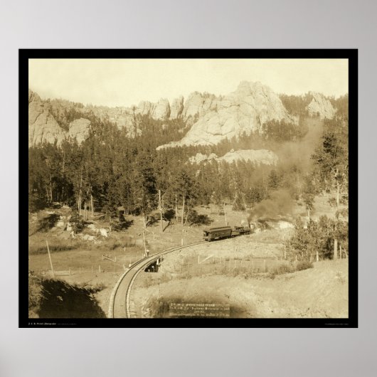 Hoefijzer Curve Buckhorn Mountain SD 1891 Poster (Voorkant)