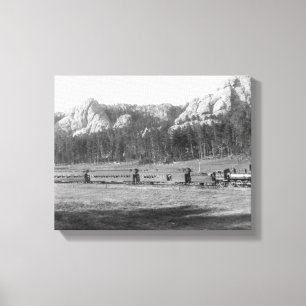 Hoefijzer Curve in Burlington en Missouri Canvas Afdruk