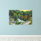 Hoefijzer Curve Uitzicht van de Herfsten van de Ba Canvas Afdruk (Insitu (Houten vloer))