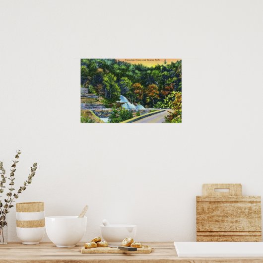 Hoefijzer Curve Uitzicht van de Herfsten van de Ba Poster (Keuken)