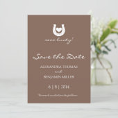 Hoefijzer De datum opslaan Save The Date (Staand voorkant)