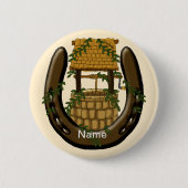 Hoefijzer die goed wil ronde button 5,7 cm (Voorkant)