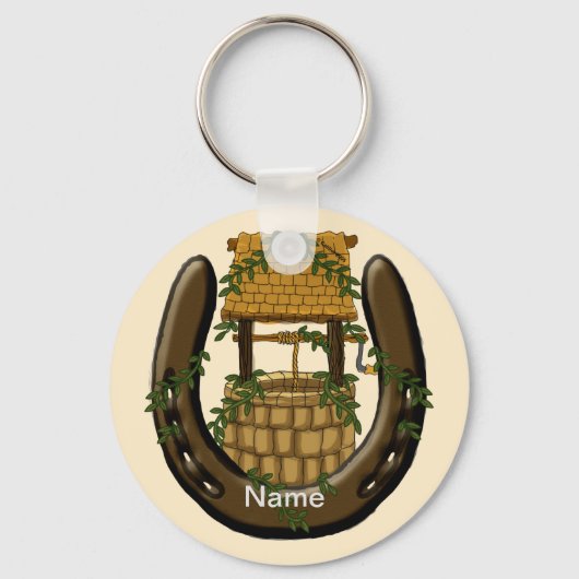 Hoefijzer die goed wil sleutelhanger (Voorkant)