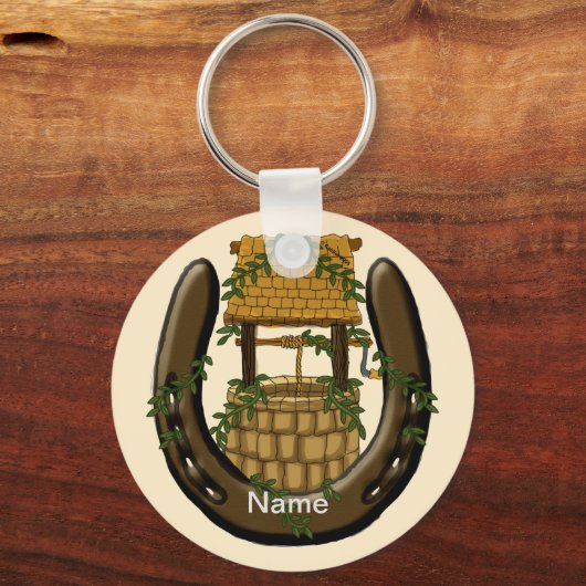 Hoefijzer die goed wil sleutelhanger (Voorkant)