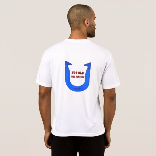 hoefijzer die T-shirt van de Sport-Tech in de  van (Achterkant volledig)