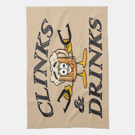 hoefijzer die Towel-Knippert en Drinken toont Theedoek (Verticaal)