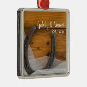 Hoefijzer en Brand Veil Metalen Ornament (Rechts)