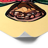 Hoefijzer en klaver voor geluk poster (Hoek)