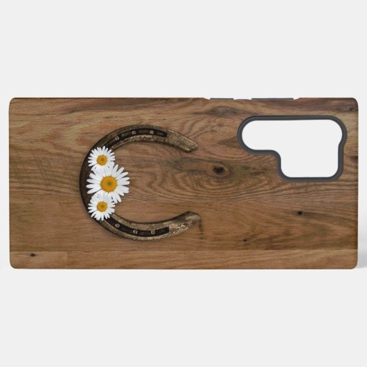 Hoefijzer en madeliefjes samsung galaxy hoesje (Achterkant horizontaal)