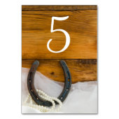 Hoefijzer en Parelland Western huwelijk Kaart (Achterkant)