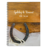 Hoefijzer en Parelland Western huwelijk Notitieboek (Voorkant)