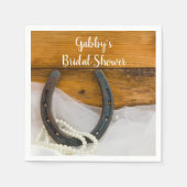 Hoefijzer en Parelland Western Vrijgezellenfeest Servetten (Voorkant)