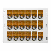Hoefijzer en parels Western huwelijk Dank u Label (Full Sheet)