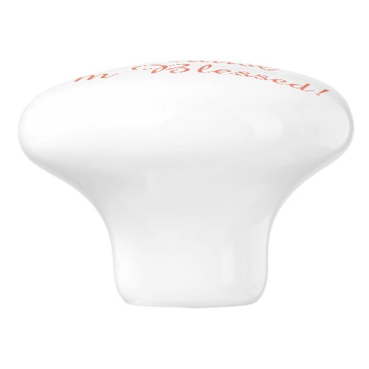 Hoefijzer en Rozen van Lucky & zonder offerte Keramische Knop (Zijkant)