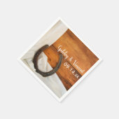 Hoefijzer en Satin Country Barn Wedding Servetten (Hoek)