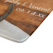 Hoefijzer en Satin Country Barn Wedding Snijplank (Hoek)