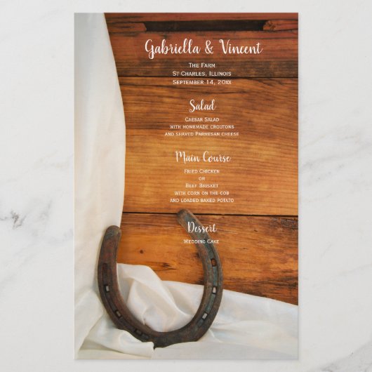 Hoefijzer en Satin Country Western Weddenschap Men (Voorkant)