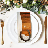 Hoefijzer en Satin Country Western Weddenschap Men Menu