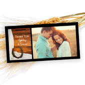 Hoefijzer en Satin Western Barn Wedding Dank je we Bedankkaart