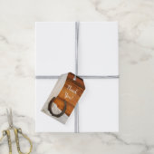 Hoefijzer en Satin Western Barn Wedding Favor Labe Cadeaulabel (Met Touw)