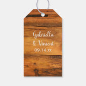 Hoefijzer en Satin Western Barn Wedding Favor Labe Cadeaulabel (Achterkant)