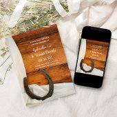 Hoefijzer en Satin Western Weddenschap Opslaan Dat Save The Date