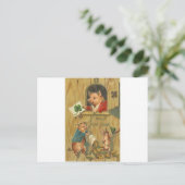 hoefijzer en varkens briefkaart (Staand voorkant)