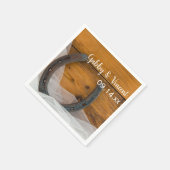 Hoefijzer en Veil Country Western Wedding Servet (Hoek)