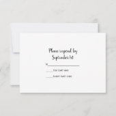 Hoefijzer en Veil Western Barn Wedding RSVP (Achterkant)