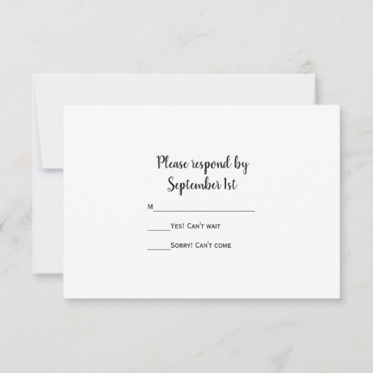 Hoefijzer en Veil Western Barn Wedding RSVP (Achterkant)