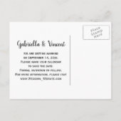 Hoefijzer en Veil Western Wedding Save the Date Aankondigingskaart (Achterkant)