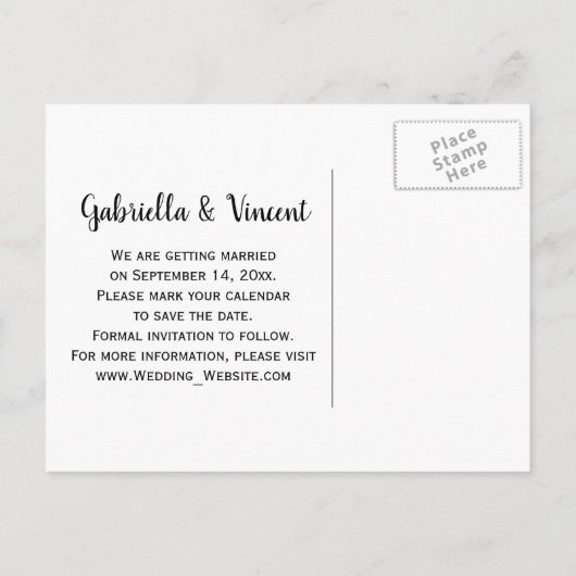 Hoefijzer en Veil Western Wedding Save the Date Aankondigingskaart (Achterkant)