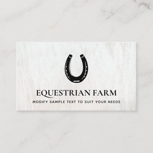 Hoefijzer Equestri Visitekaartje (Voorkant)