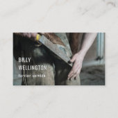 Hoefijzer Farrier Modern Equine Business Foto Visitekaartje (Voorkant)