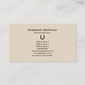 Hoefijzer Farrier Visitekaartje (Achterkant)