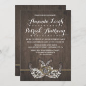 Hoefijzer Floral Engagement Party Uitnodigingen (Voorkant / Achterkant)