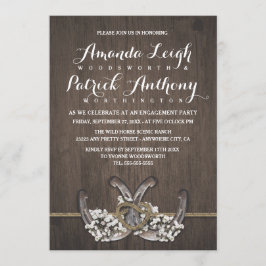 Hoefijzer Floral Engagement Party Uitnodigingen