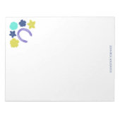 Hoefijzer Floral Horseback Riding Thgeacht Notitie Notitieblok (Voorkant)