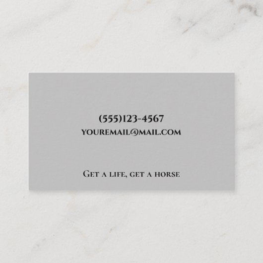 Hoefijzer Glitter Equestrian Horse Farrier Service Visitekaartje (Achterkant)