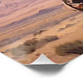 Hoefijzer Harmony: Cowgirl kunst aan de muur Perfect Poster (Hoek)